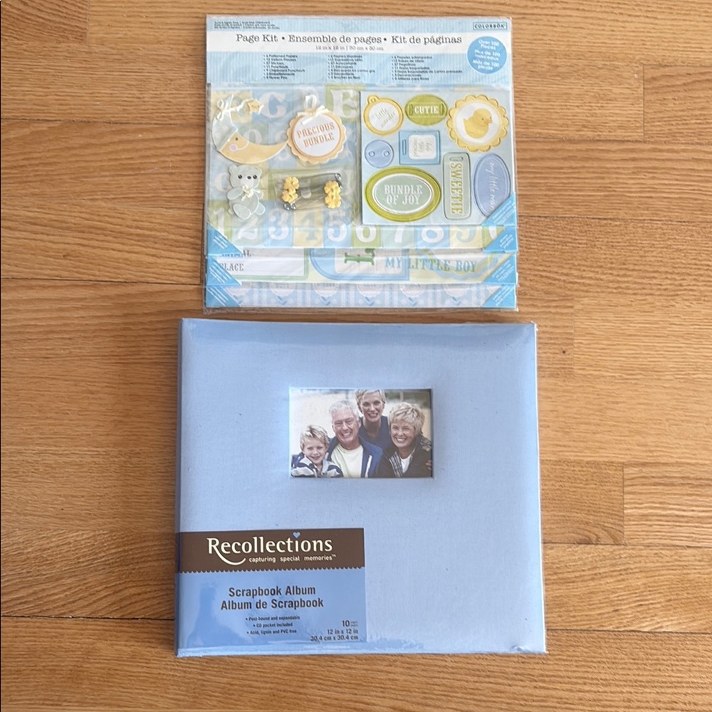 Recollections Blue Scrapbook Album with Page Kit